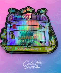 Backpack Boyz Blue Guava Gelato v2 Die-Cut 3.5g Mylar Bag Front