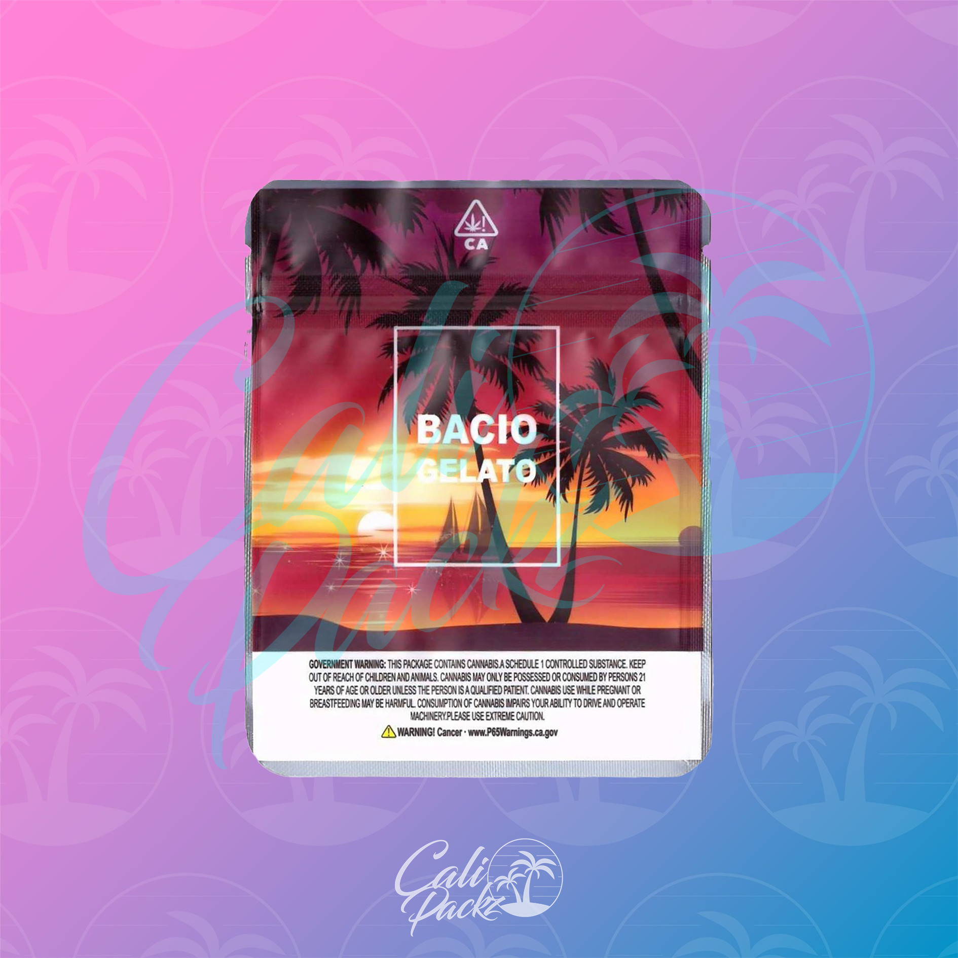 Bacio Gelato Cali Pack 3.5g Mylar Bag