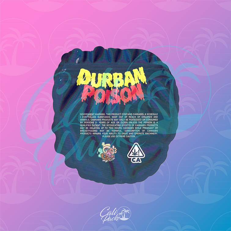Durban Poison Cali Pack Die Cut 3.5g Mylar Bag - Image 2