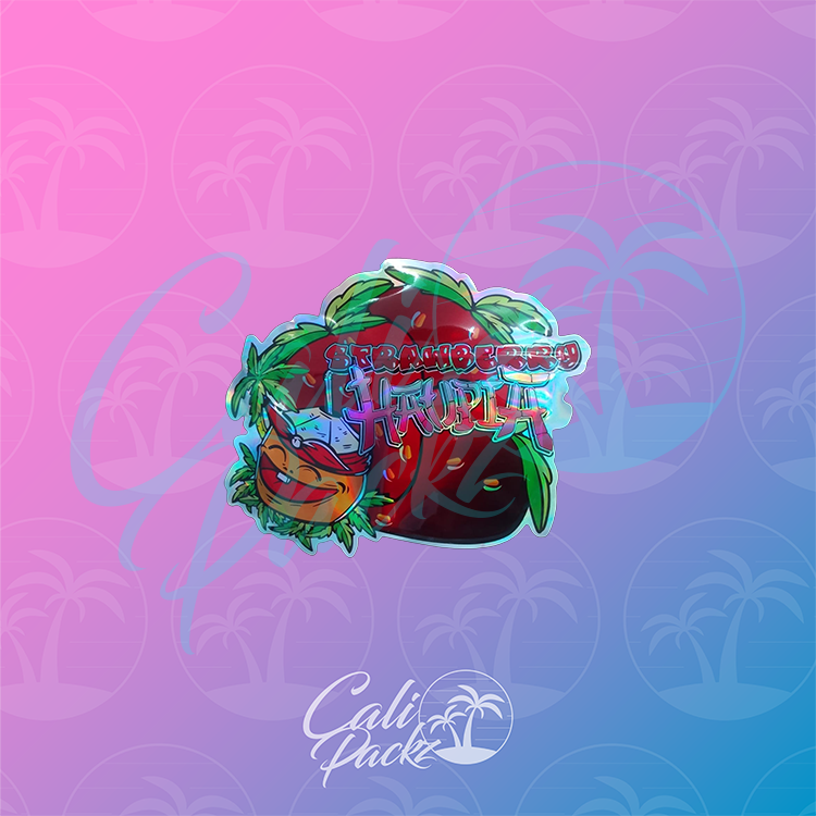 Strawberry Haupia Cali Pack Die Cut 3.5g Mylar Bag - Image 2