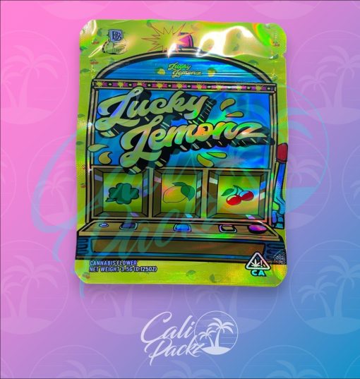 Backpack Boyz Lucky Lemons 3.5g Mylar Bag Front