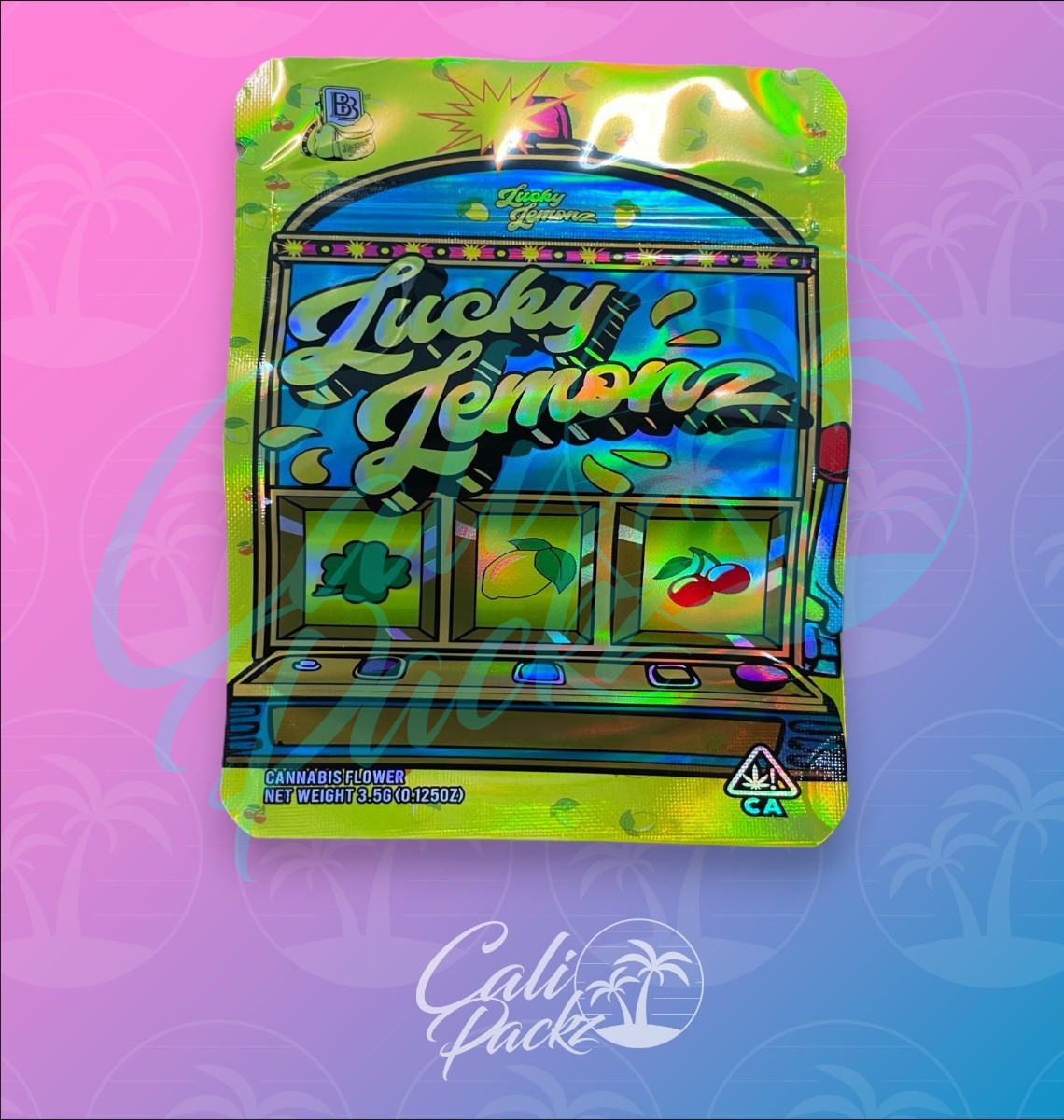 Backpack Boyz Lucky Lemons 3.5g Mylar Bag Front