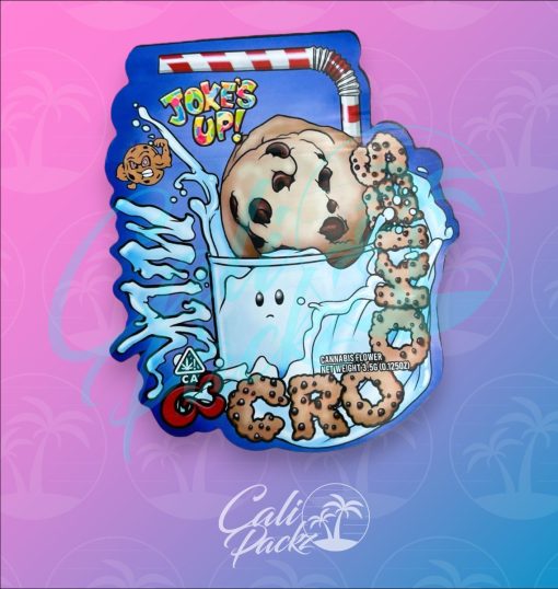 Jokes Up Milk & Cookies Die-Cut 3.5g - Mylar Bag Front