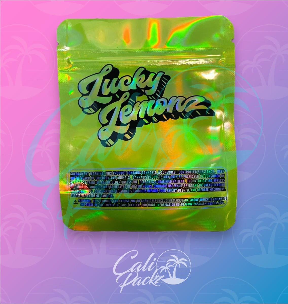 Backpack Boyz Lucky Lemons 3.5g Mylar Bag Back