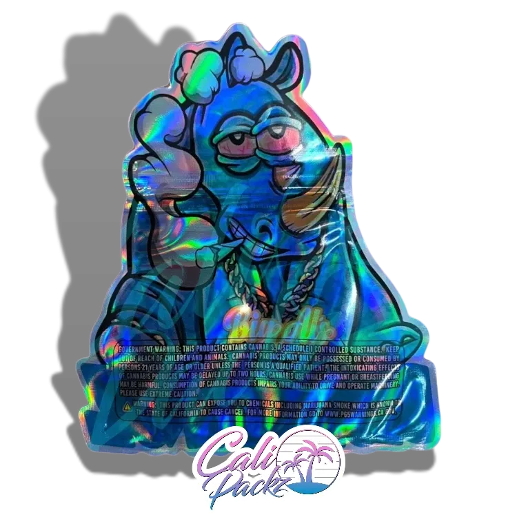 big als blue rhino cali pack die cut 3.5g mylar bag
