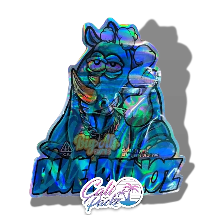 big als blue rhino cali pack die cut 3.5g mylar bag