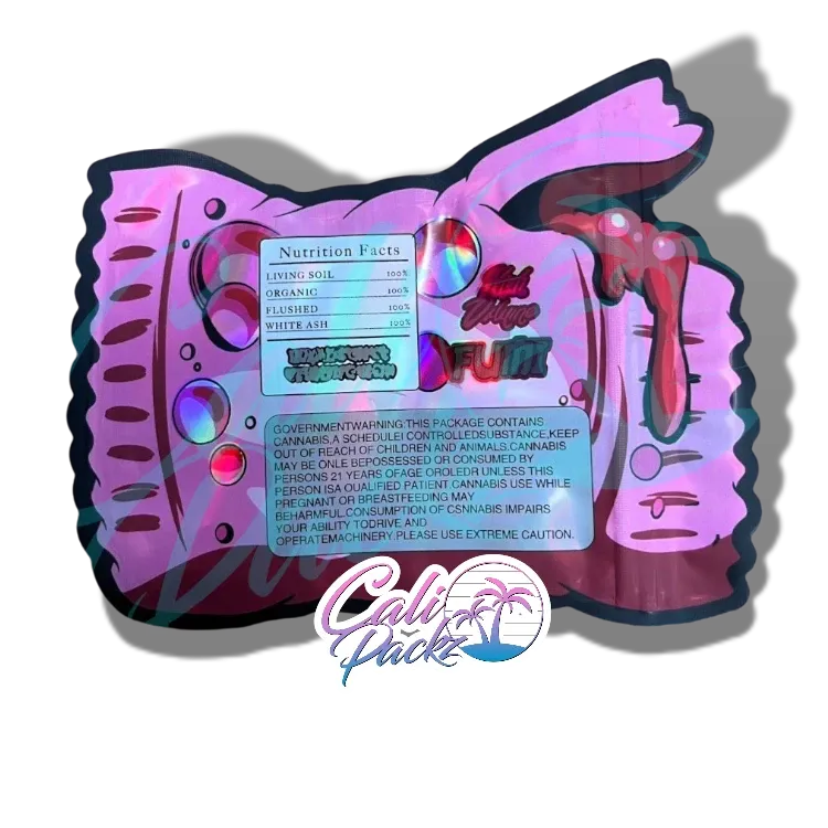 fumi chicle cali pack die cut 3.5g mylar bag
