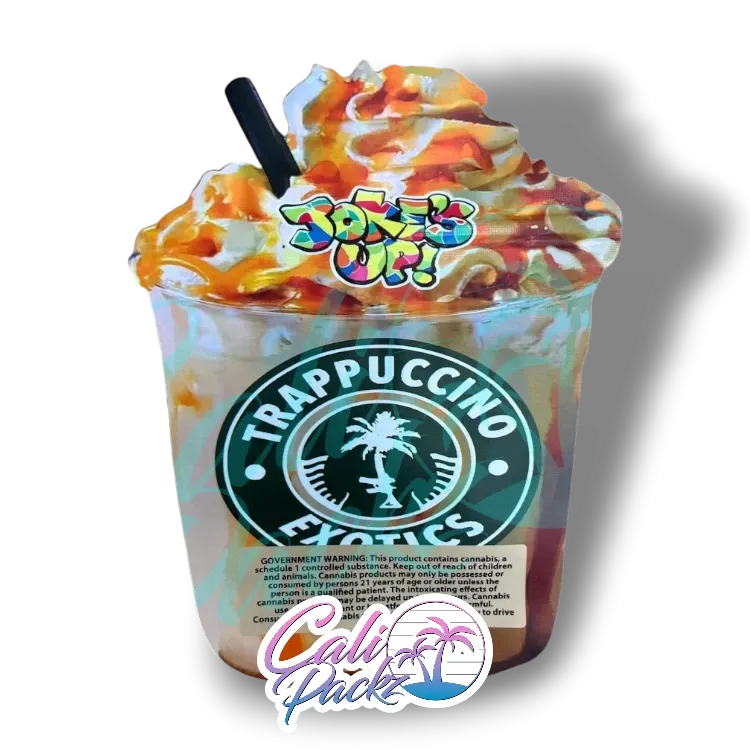 trappuccino exotics cali pack die cut 3.5g mylar bag