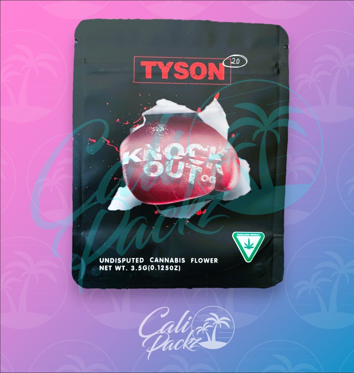 Tyson Knock Out 3.5g - Mylar Bag Front