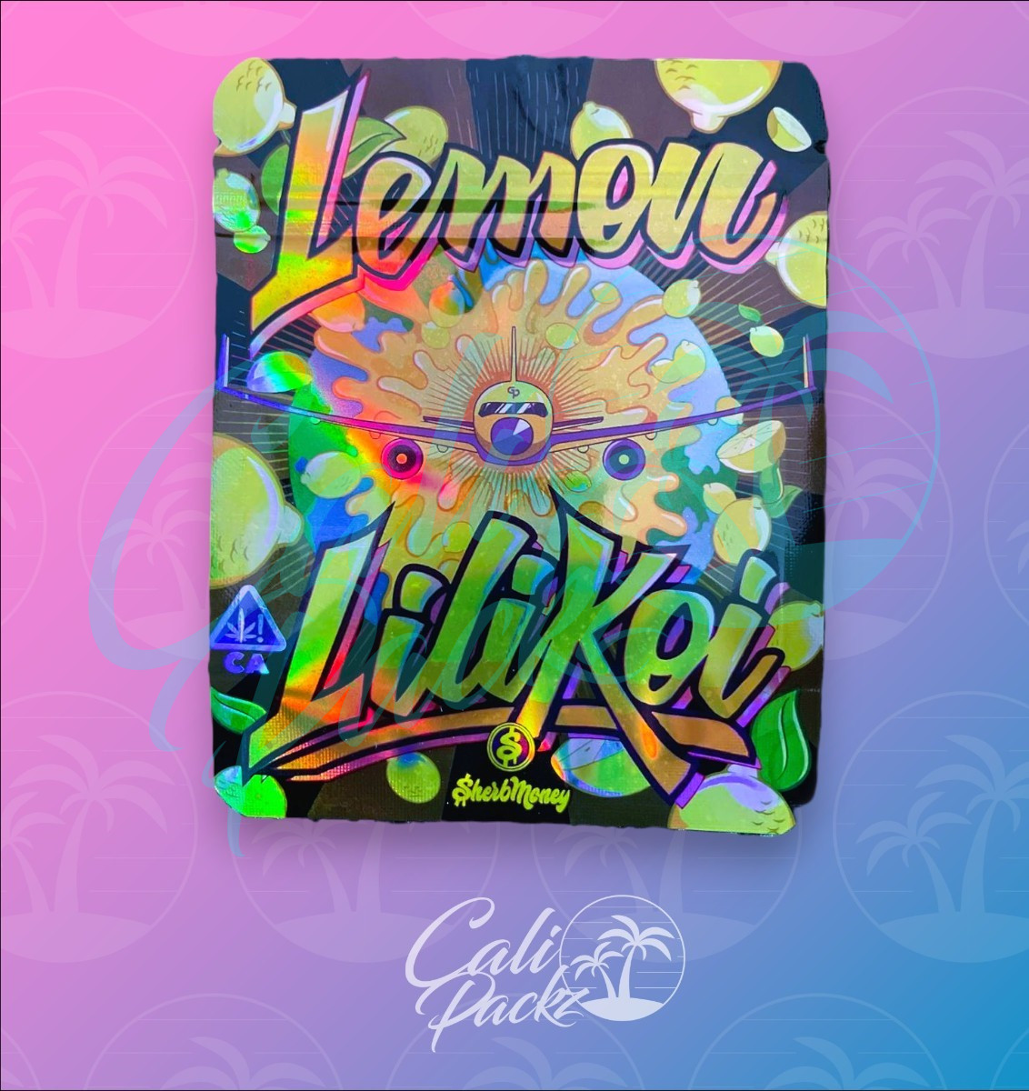 Sherb Money Lemon Lilikoi 3.5g - Mylar Bag Front