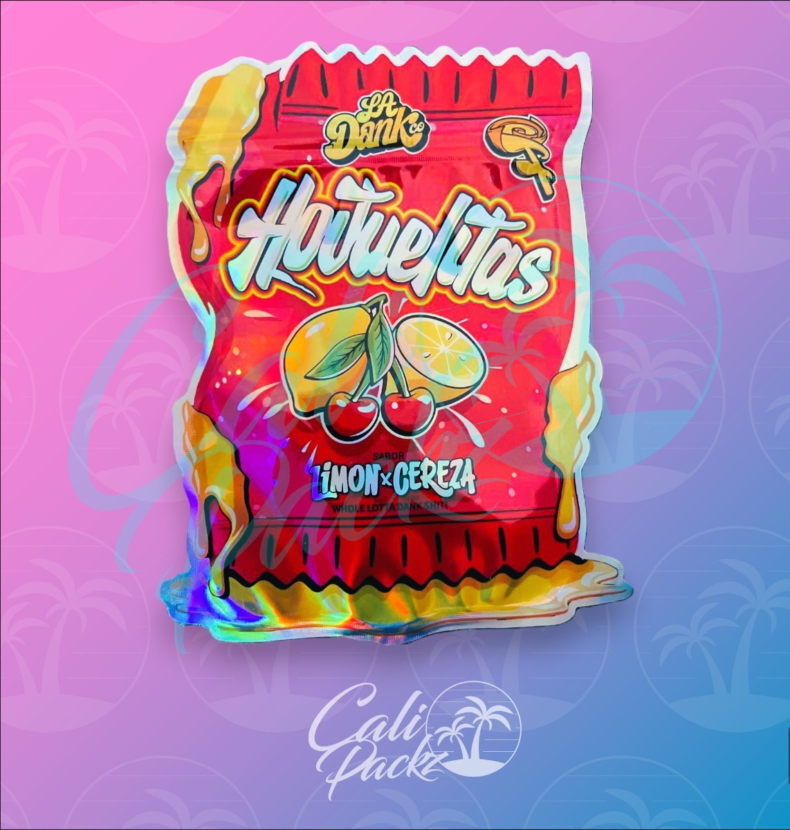 La Dank Co Hojueljas Limon X Cereza Die-Cut 3.5g - Mylar Bag Front