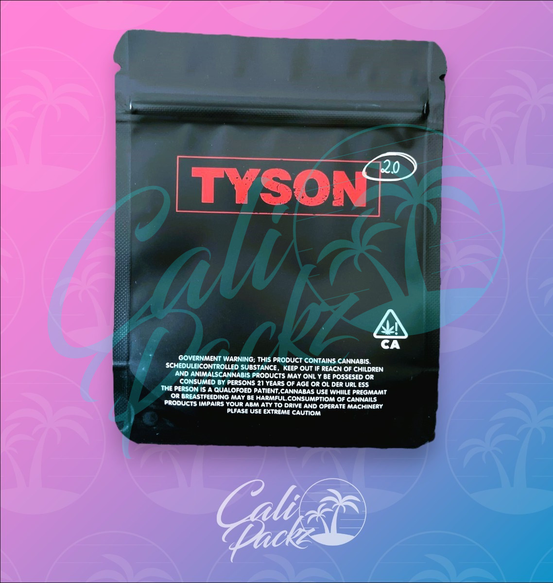Tyson Knock Out 3.5g - Mylar Bag Back