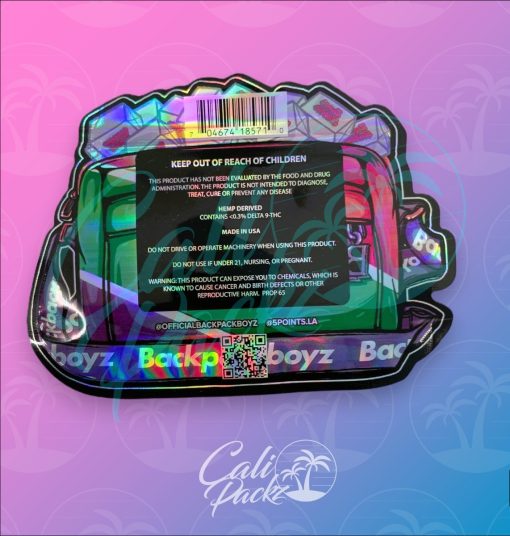 Backpack Boyz Zuper Bubble Die-Cut 3.5g - Mylar Bag Back
