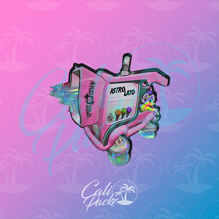 Upside Down Astro Lato Cali Pack 3.5g Die Cut Mylar Bag - Image 2