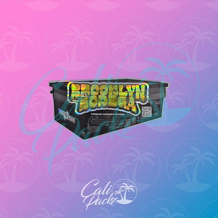 Upside Down Brooklyn Bodega Cali Pack 3.5g Die Cut Mylar Bag - Image 2