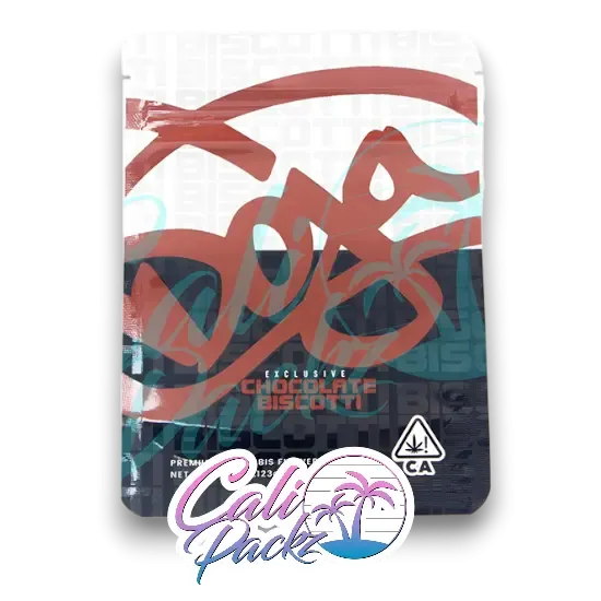 doja chocolate biscotti cali pack 3.5g mylar bag