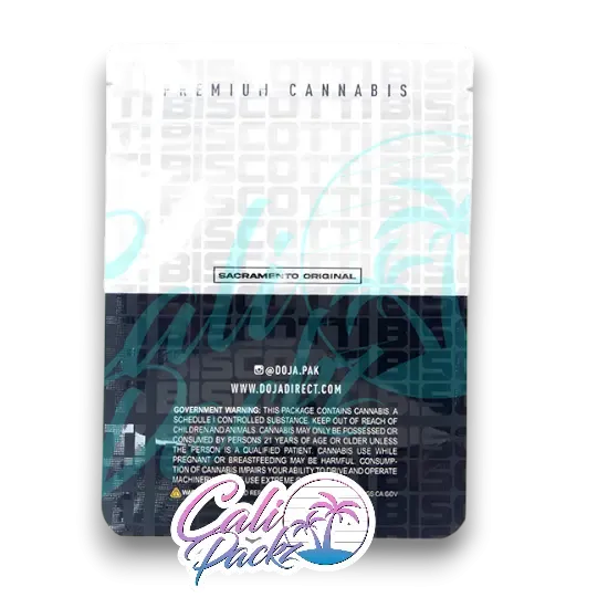 doja chocolate biscotti cali pack 3.5g mylar bag