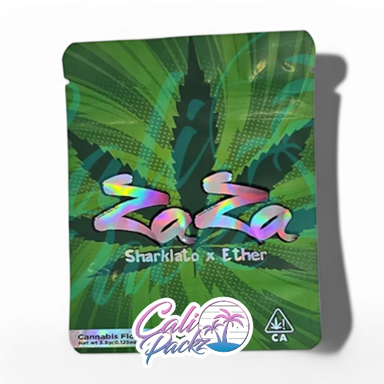 zaza sharklato x ether cali pack 3.5g mylar bag
