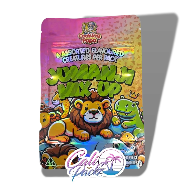 cooking papa jumanji mix up edibles cali pack 3.5g mylar bag