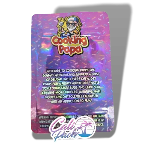 cooking papa stonuts edibles cali pack 3.5g mylar bag