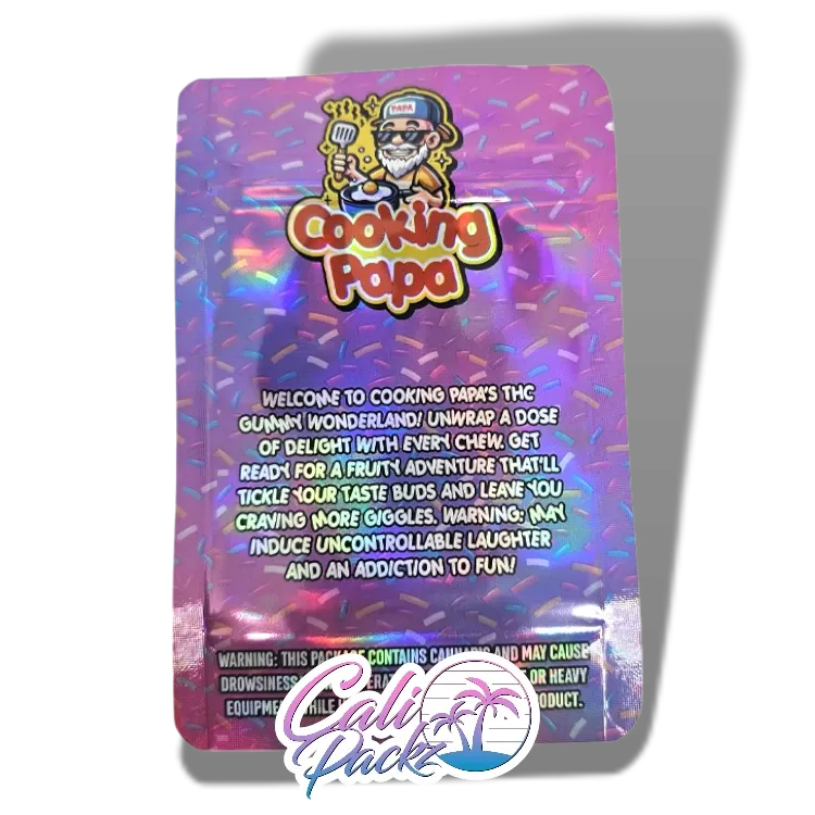 cooking papa stonuts edibles cali pack 3.5g mylar bag