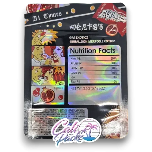 don merfos granadaz cali pack 3.5g mylar bag