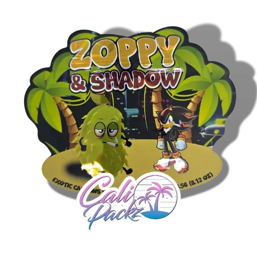 zour zop zoppy & shadow cali pack 3.5g mylar bag