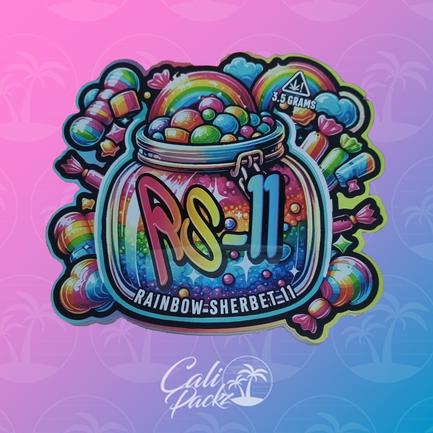RS11 Die Cut Cali Pack 3.5g Mylar Bag
