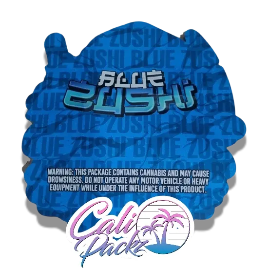 blue zushi die cut cali pack 3.5g mylar bag