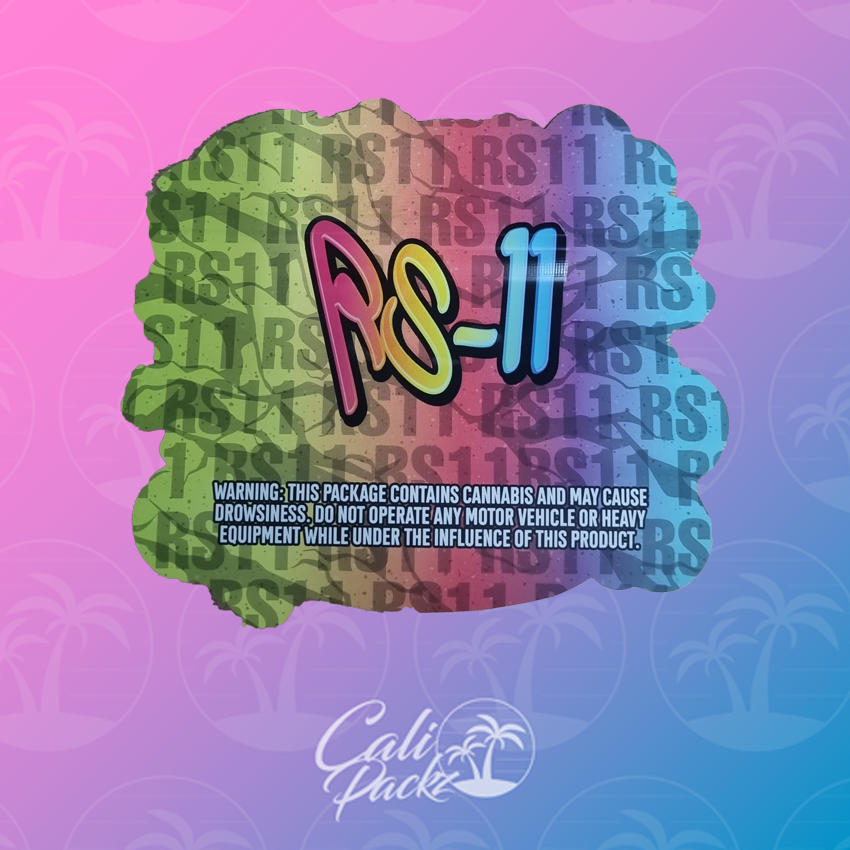 RS11 Die Cut Cali Pack 3.5g Mylar Bag - Image 2