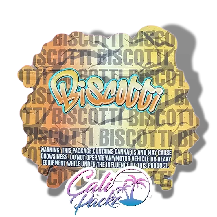 biscotti die cut cali pack 3.5g mylar bag