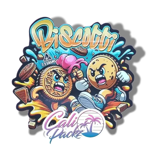 biscotti die cut cali pack 3.5g mylar bag