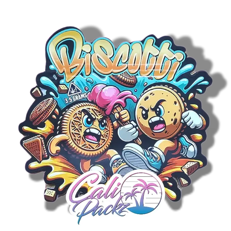 biscotti die cut cali pack 3.5g mylar bag
