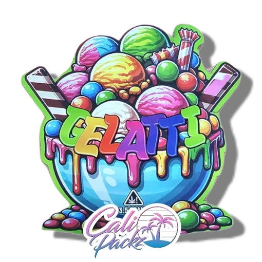 gelatti die cut cali pack 3.5g mylar bag