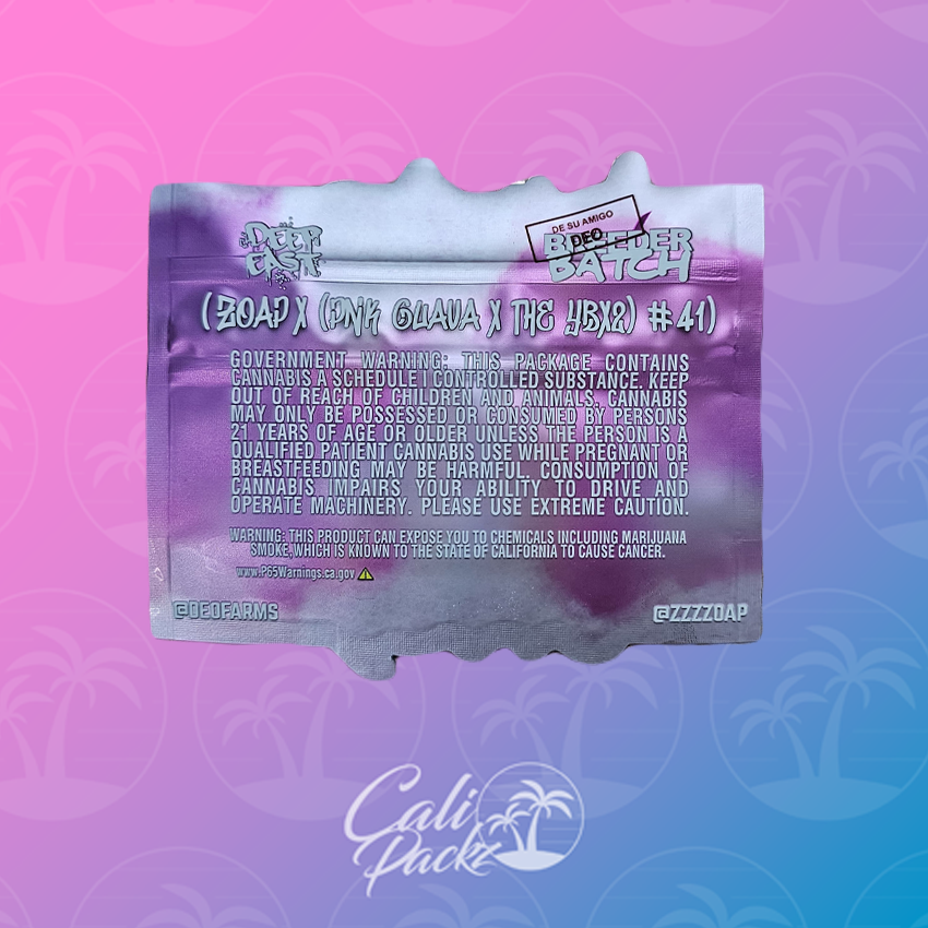 Deep East Breeder Batch - Tropical Zoap Only Die Cut Cali Pack 3.5g Mylar Bag - Image 2