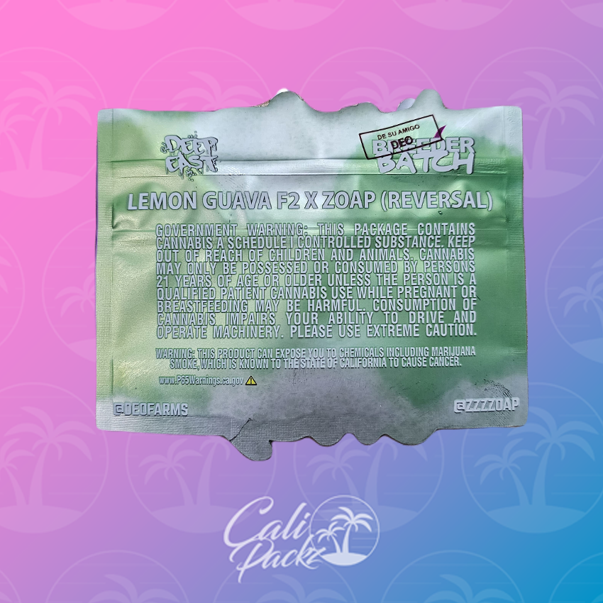 Deep East Breeder Batch - Lime Zoap Only Die Cut Cali Pack 3.5g Mylar Bag - Image 2