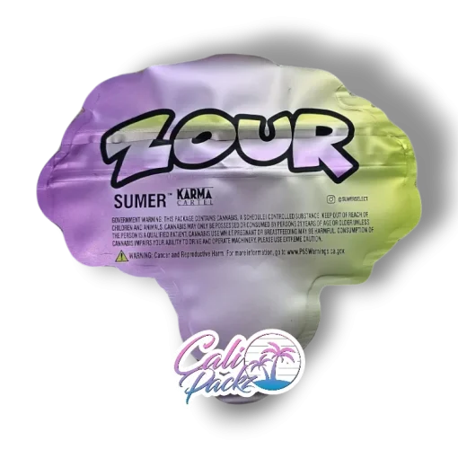 karma cartel sumer zour cut cali pack 3.5g mylar bag