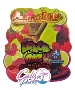 cannatique lemon raz gelato die cut cali pack 3.5g mylar bag