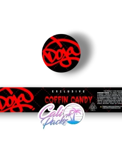 doja exclusive coffin candy glass jar label set 3.5g