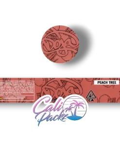 doja peach tree jar label set 3.5g