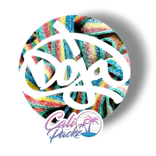 doja rainbow belts jar label set 3.5g