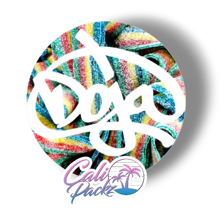 doja rainbow belts jar label set 3.5g