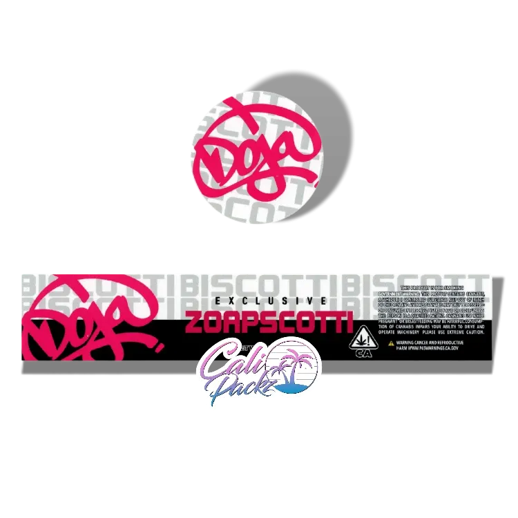 doja zoap scotti jar label set 3.5g