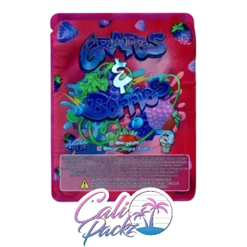 major league exotics grapes & berries sticker cali packs