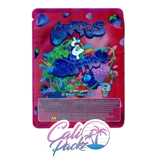 major league exotics grapes & berries sticker cali packs