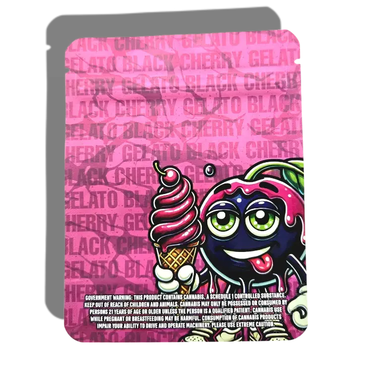 black cherry gelato 3.5g mylar bags